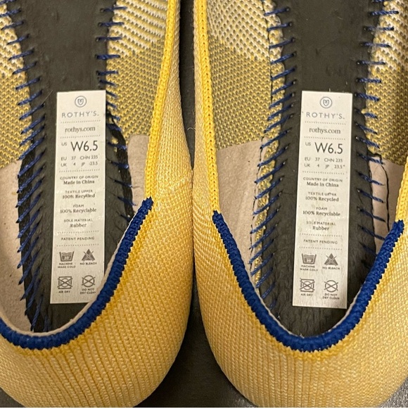 ROTHY'S Rounded Toe Flats in Sunshine - Picture 9 of 9